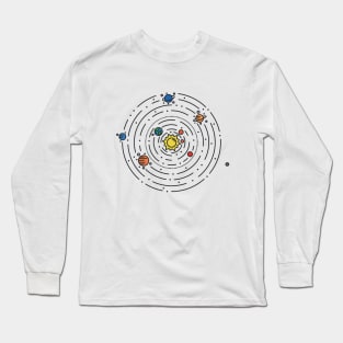 Solar System Planetary Chart Design Long Sleeve T-Shirt